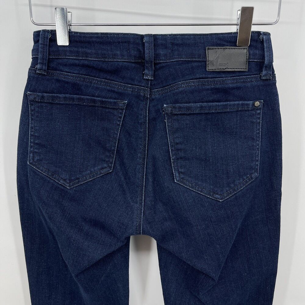 Mavi Adrianna Ankle Mid Rise Super Skinny Raw Hem Jeans Size 25 Dark Wash - Picture 6 of 11